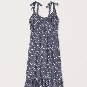 Abercrombie & Fitch Tie-Shoulder Midi Dress (Tall)